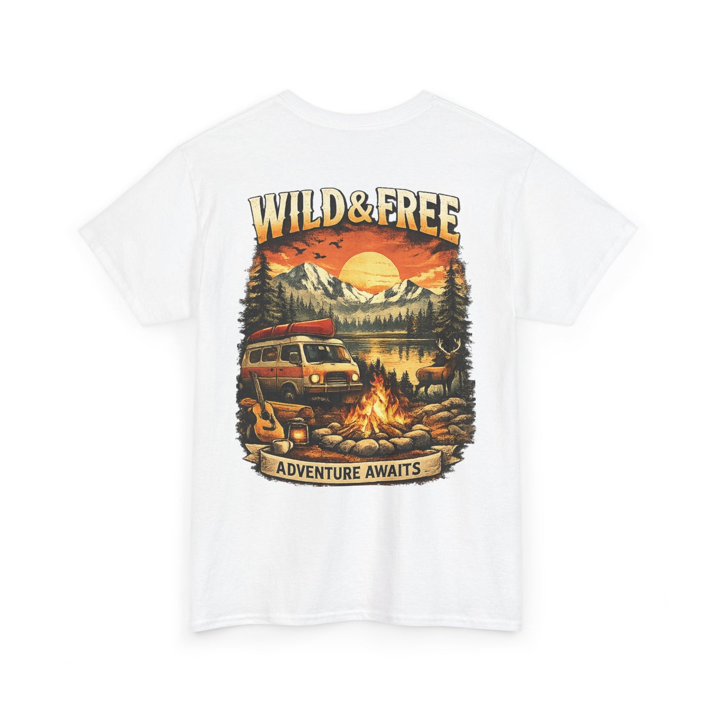 Wild & Free Adventure Tee   Adventure Awaits Camper T‑Shirt