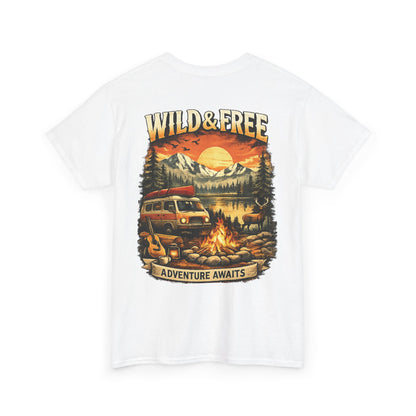 Wild & Free Adventure Tee   Adventure Awaits Camper T‑Shirt