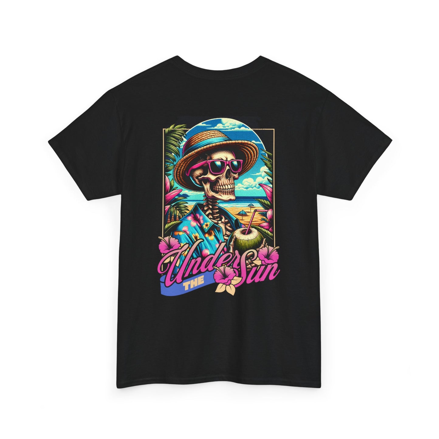 Unisex T-Shirt     Under the Sun  Tropical Skull Graphic Tee