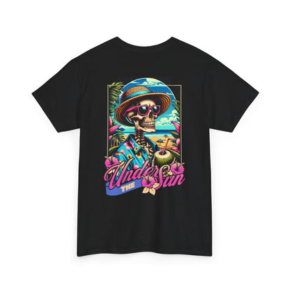Unisex T-Shirt     Under the Sun  Tropical Skull Graphic Tee