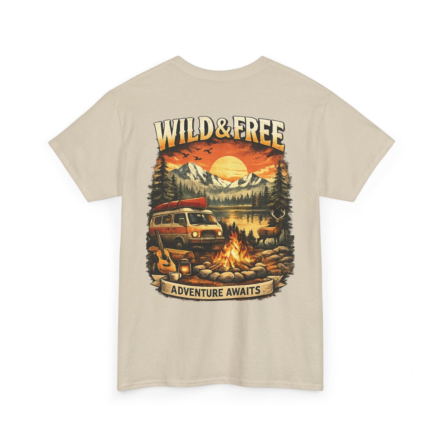 Wild & Free Adventure Tee   Adventure Awaits Camper T‑Shirt