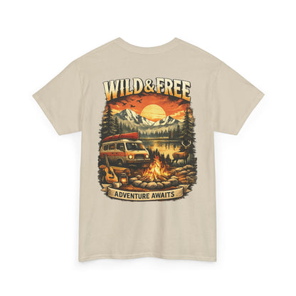 Wild & Free Adventure Tee   Adventure Awaits Camper T‑Shirt