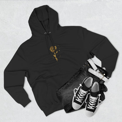 Arabic Calligraphy Rose Hoodie — Alhamdulillah Gold Floral Islamic Hoodie for Ramadan ✨
