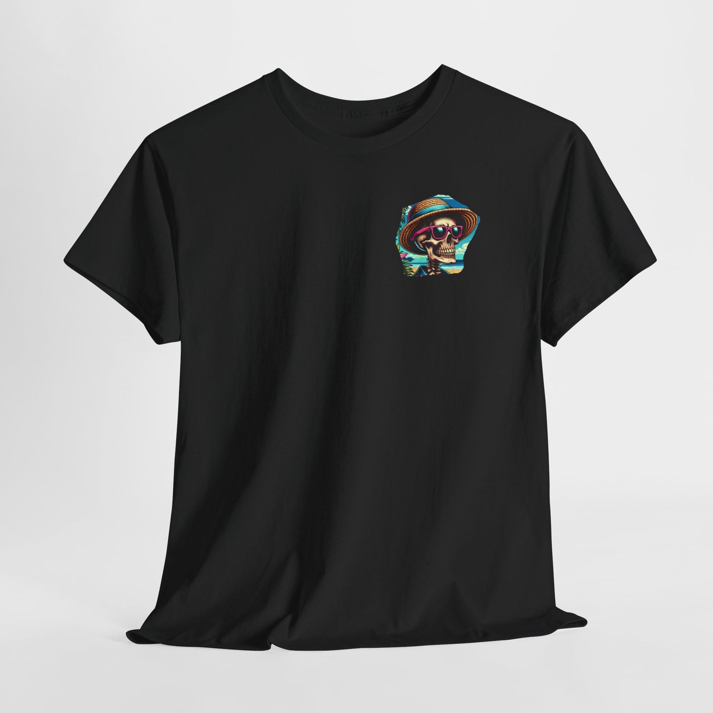 Unisex T-Shirt     Under the Sun  Tropical Skull Graphic Tee