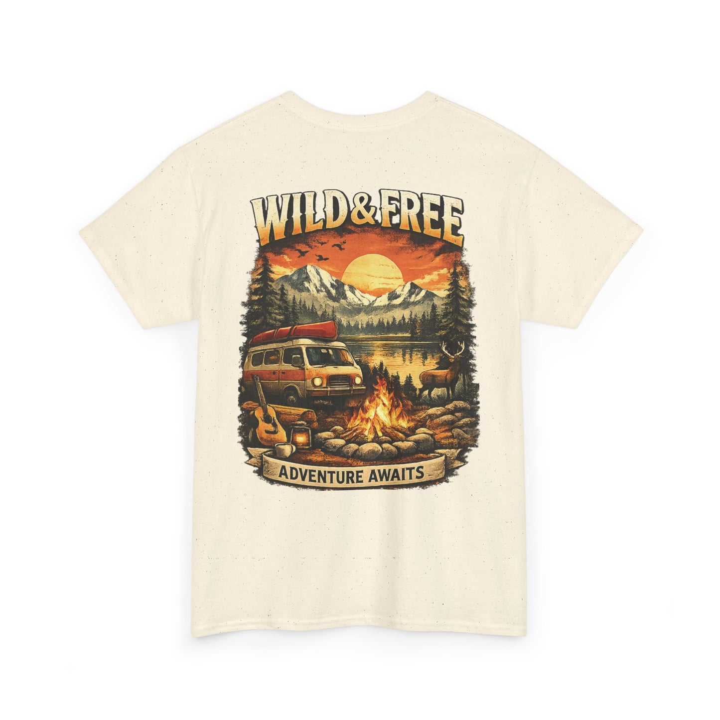Wild & Free Adventure Tee   Adventure Awaits Camper T‑Shirt