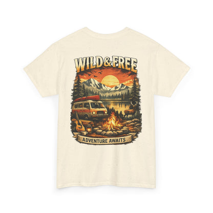 Wild & Free Adventure Tee   Adventure Awaits Camper T‑Shirt