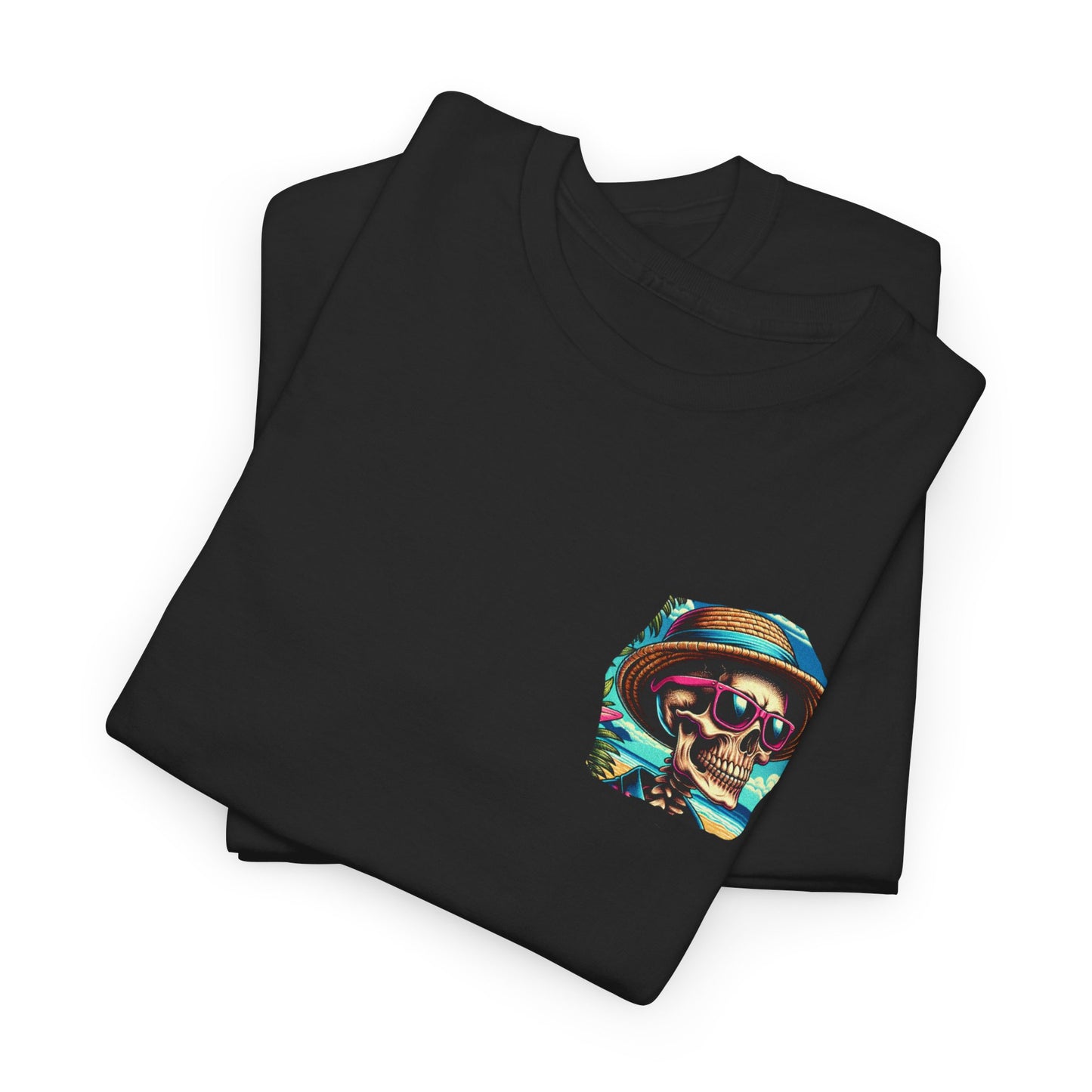 Unisex T-Shirt     Under the Sun  Tropical Skull Graphic Tee