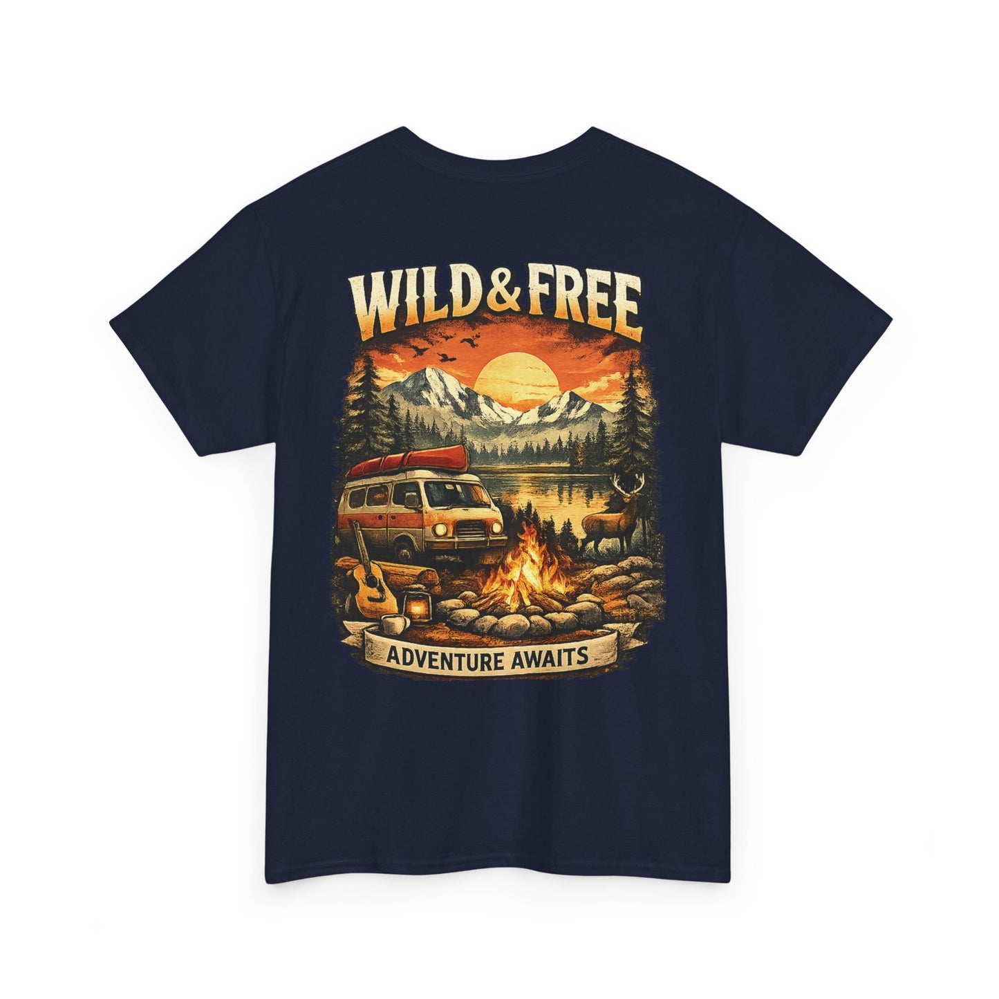 Wild & Free Adventure Tee   Adventure Awaits Camper T‑Shirt