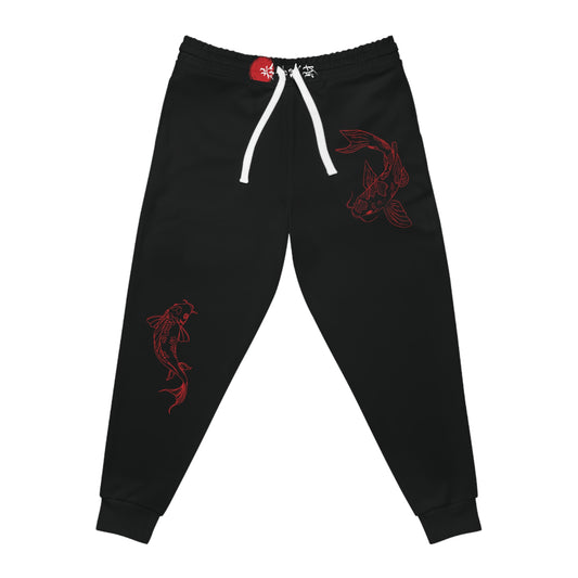 Koi Yin-Yang Joggers    Red Koi Fish Athletic Sweatpants