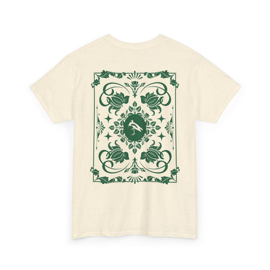 Floral Runner Tee     Green Botanical Running Graphic T-Shirt