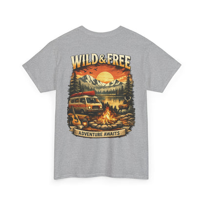 Wild & Free Adventure Tee   Adventure Awaits Camper T‑Shirt