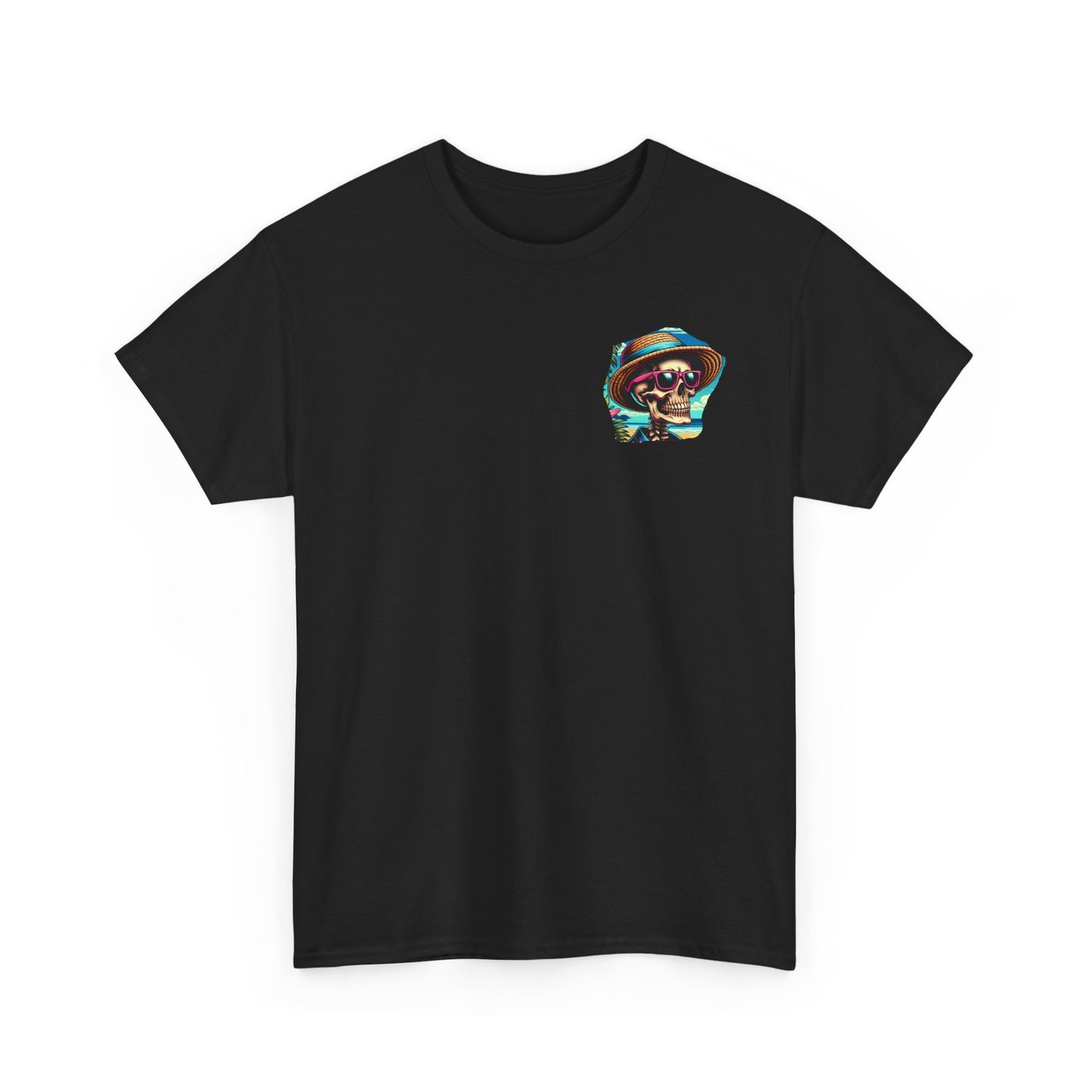 Unisex T-Shirt     Under the Sun  Tropical Skull Graphic Tee