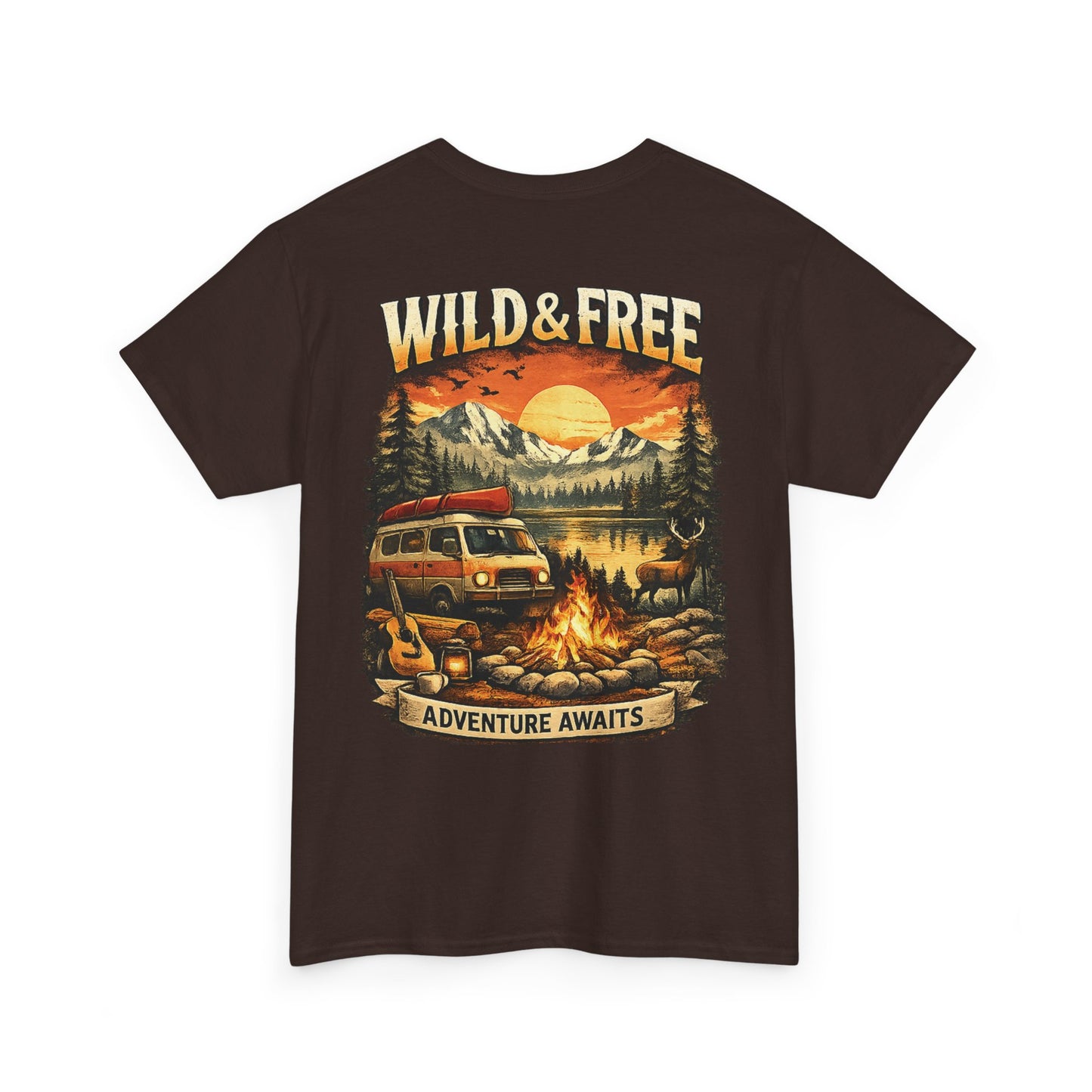 Wild & Free Adventure Tee   Adventure Awaits Camper T‑Shirt